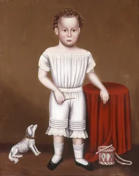 Pojke med en plåttrumma, ca 1845